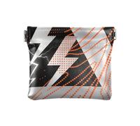 Arte astratta Lightning Dots Grigio Nero Donna Piccolo Portafoglio in Pelle Portamonete Portafoglio Comodo Mini Card Holder Portafoglio per le Donne