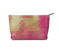 Arte astratta moderna con rombo geometrico, Borsa per cosmetici in velluto a coste Borsa per il trucco Borsa da viaggio portatile