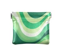 Arte astratta onda verde PU pelle cambiamento borsa carino gioielli organizzatore per uomo donna viaggio