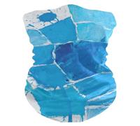 Arte astratta Square Splash Ink Blu Quattro stagioni antivento ghetta collo uomo multiuso panno maschere per la corsa Sport Escursionismo