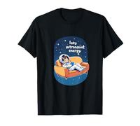 Arte Astronauta pigra - Simpatico Cartone Animato Spaziale - Chill Galaxy Vibes Maglietta