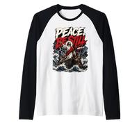 Arte Biblica 'Pace, Stai Calmo' Marco 4:39 Maglia con Maniche Raglan