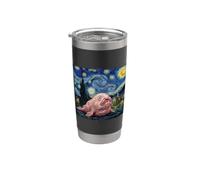 Arte Blobfish Notte Stellata Van Gogh Bicchiere termico in acciaio inox doppia parete