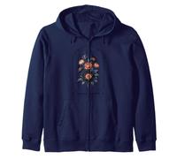 Arte Botanica Boho con Fiori pressati Vintage Felpa con Cappuccio