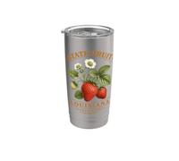 Arte botanica della fragola LA Bicchiere termico in acciaio inox doppia parete