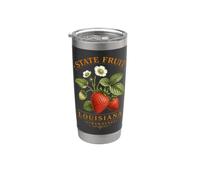 Arte botanica della fragola LA Bicchiere termico in acciaio inox doppia parete
