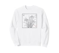 Arte Botanica Floreale Vintage Tradizionale Giapponese Iris Felpa