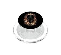 Arte botanica ovale gotica della natura Midnight Crow PopSockets PopGrip per MagSafe
