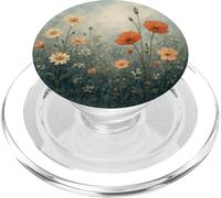 Arte botanica vintage del cerchio floreale del prato dei fiori selvatici PopSockets PopGrip per MagSafe