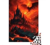 Arte Castello Fuoco Rompicapo 1000 Pezzi Fantasia Oscura Alta Qualità Per 14 Anni E Oltre Dettagliati Divertimento Dimensione Ideale 38x26cm/1000pcs