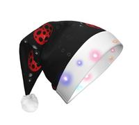 Arte Coccinella Tracce Stampa Cappello di Babbo Natale Con Luci A Led, Divertenti Cappelli Di Natale Per Adulti Per Il Nuovo Anno Vacanza