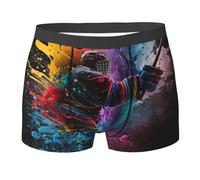 Arte Colorata Dell'Hockey su Ghiaccio Uomo Slip Mutande Flessibile Boxer Shorts Traspiranti Boxer Slip L