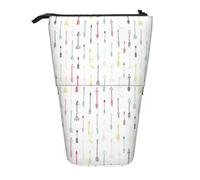 Arte colorata disegnata a mano con stampa di frecce stile Boho Astuccio per matite in piedi, astuccio per penne pop-up, astuccio per matite telescopico portapenne astuccio per cancelleria borsa per tr