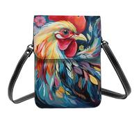 Arte Colorful Pollo Piccolo Crossbody Borse Per Le Donne Del Telefono Cellulare Borsa Del Raccoglitore Del Cuoio Dell'unità