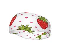 Arte con fragole a forma di cuore Arte con fragole a forma di cuore Maccheroni e formaggio Fascia sportiva per capelli alla moda Fascia elastica atletica per capelli per donne e uomini