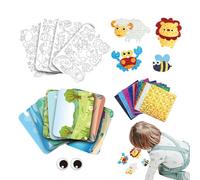 Arte con lamina di animali - EVA 17.5×23 cm | Kit artistico divertente in lamina con adesivi colorati, attività artigianale fai-da-te per bambini e, kit artigianale Foìl | Aula, uso del gioco