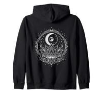 Arte Cosmica della Luna di Loto Celestiale Felpa con Cappuccio