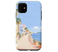 Arte costiera pastello della SC Battery Promenade, A Charleston Custodia per iPhone 11