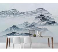 Arte Creativa Astratta Con Montagne Innevate Dipinte A Mano 3D Carta Da Parati Facile Installare Mobili Sfondi Ufficio Divano Camera Letto Sfondo Decorazione Murale-430cm×300cm