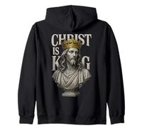 Arte Cristiana estetica: Christ Is King Felpa con Cappuccio