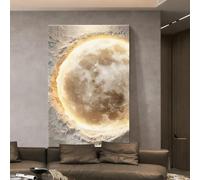Arte da parete 3D a LED, Decorazione murale testurizzata superficie lunare con retroilluminazione LED, Scultura murale verticale per soggiorno, ingresso(B Remote,60*80cm/23.62*31.50in)