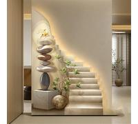 Arte da parete 3D con illuminazione LED, «scena botanica» per l’ingresso | Tra luce e texture, «scena botanica» anima il rilievo stratificato; la profondità 3D offre un accento moderno per l’ufficio.
