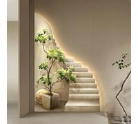 Arte da parete 3D con illuminazione LED, «scena botanica» per l’ingresso | Tra luce e texture, «scena botanica» anima il rilievo stratificato; la profondità 3D offre un accento moderno per l’ufficio.