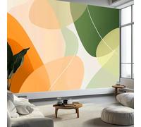 Arte da Parete Astratto Ellisse Righe Murales Personalizzati Minimalismo Carta da Parati Fotografica per Cameretta Bambini, Camera da Letto 250 x 175 cm (L x A), Carta da Parati in Effetto 3D