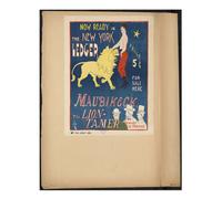 Arte da parete circo vintage Maubikeck il domatore di leoni scena da circo...