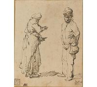 Arte da parete classica due uomini - arte da parete vintage Rembrandt -...