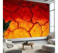 Arte da Parete Décolleté Elefante Crepitio di Lava Murales Fotografia Naturalistica Carta da Parati Fotografica per Cameretta Bambini, Camera da Letto 200 x 140 cm, Carta da Parati in Effetto 3D