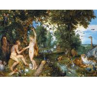 Arte da parete di Adamo ed Eva in Paradiso - Poster Eden Garden -...