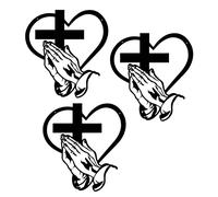 Arte da parete in metallo croce cristiana amore che tiene a mano per decorazione