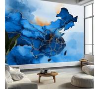 Arte da Parete Marmo Mappa del Mondo Texture Murales Personalizzati Arte Astratta Carta da Parati Fotografica per Cameretta Bambini, Camera da Letto 200 x 140 cm (L x A), Carta da Parati in Effetto 3D
