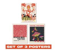 Arte da parete moderna di Yayoi Kusama - Set di 3 poster rosa decorazione...