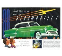 Arte da parete per auto d'epoca design classico Oldsmobile degli anni '50