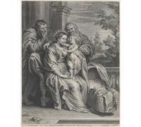 Arte da parete retrò Sacra Famiglia - Poster incisione classica -...