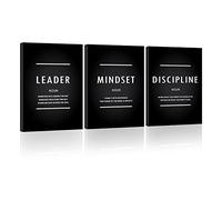 Arte da parete su tela motivazionale mentale, ispirazione, leadership, disciplina, citazioni, promemoria, decorazione, affermazione, positivo, manifesto, successo, parete, appendere, immagine,