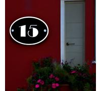 Arte Deco Ovale Casa Numero Segni / Placche Personalizzato Colori Misure Stili