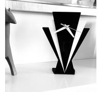 Arte Deco Stile Rétro Orologio Mantello IN Bianco E Nero Acrilico Regalo