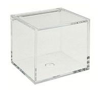 ARTE DEGLI ARGENTI SCATOLA in PLEXIGLASS TRASPARENTE Cm.10x10x10 H con COPERCHIO a RIBALTINA per BOMBONIERA CONFETTI CONFETTATA SEGNAPOSTO