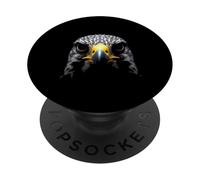 Arte degli uccelli selvatici a forma di testa di falco PopSockets PopGrip Adesivo