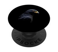 Arte degli uccelli selvatici a forma di testa di falco PopSockets PopGrip Adesivo