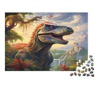 Arte dei dinosauri Puzzle 1000 Pezzi Adulti In cartone Resistente, Un Set Di Puzzle A Rompicapo Per Brain Training Puzzle, Ideale Per Arredo Parete, Enigma Del Regalo Di Natale