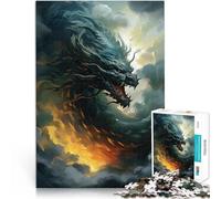 Arte dei draghi Puzzle da 1000 pezzi per adolescenti Aiuta il cervello ad allenare i giocattoli che creano dipendenza per coltivare la pazienza Regalo di opere d'arte 38x26cm