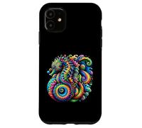 Arte del cavalluccio marino psichedelico I Ecologia oceanica e avvocato della vita marina Custodia per iPhone 11