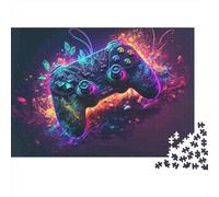 Arte del controller di gioco Puzzle 1000 pezzi per adulti Gamepad psichedelico al neon Premium robusto alta qualità vibrante stimolante difficile antistress regalo 70x50cm/1000pz