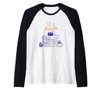 Arte del Filato Morbido e Lento di Knit Life Maglia con Maniche Raglan