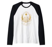 Arte del Fiore di Loto Celestiale con Vibes Mistici Maglia con Maniche Raglan