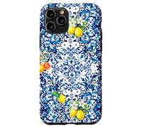 Arte del limone siciliano barocco blu Custodia per iPhone 11 Pro